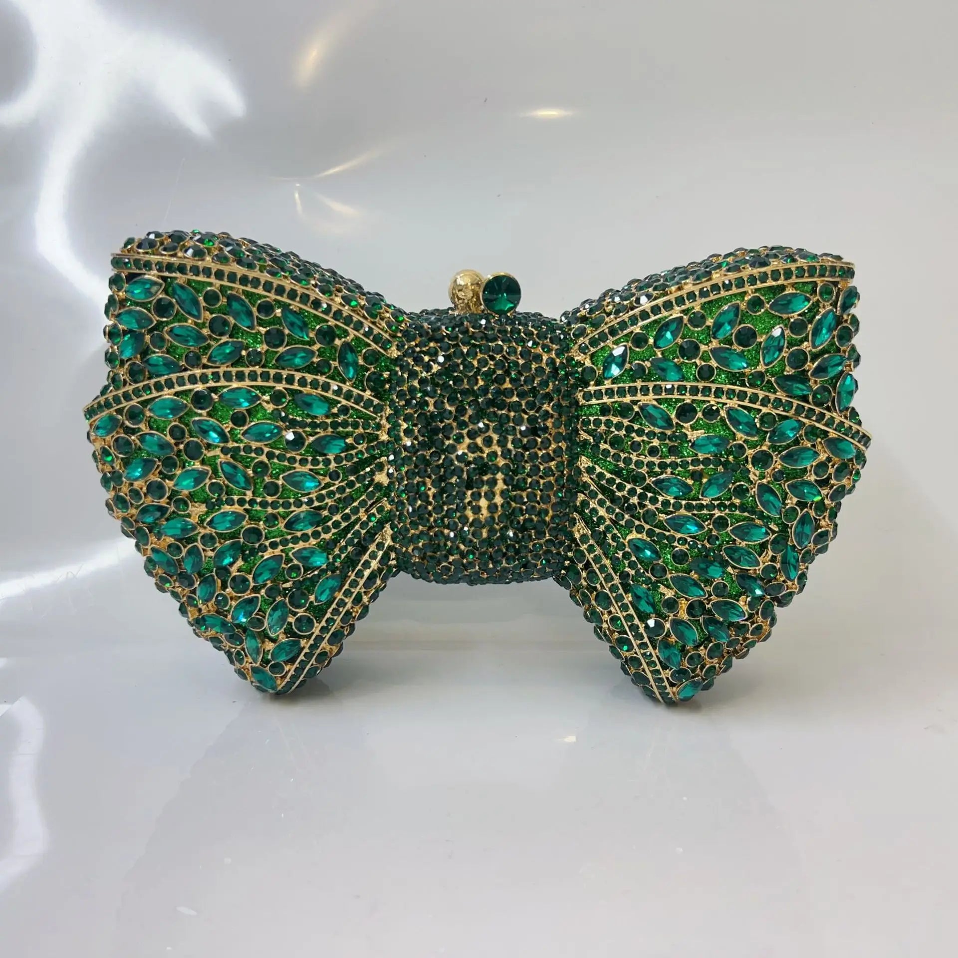 Elegant Rhinestone Bowtie Evening Bag Fashionable Luxurious Banquet Crystal Clutch Personalized Handbag Unique Diamond Party Bag