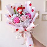 Genuine Sanrio Characters Plush Toys With Artificial Flowers Creative Handmade Bouquets Christmas Birthday New Year Gift