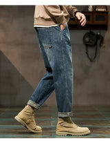 Men's Retro Loose Denim Harem Pants | Harajuku Style