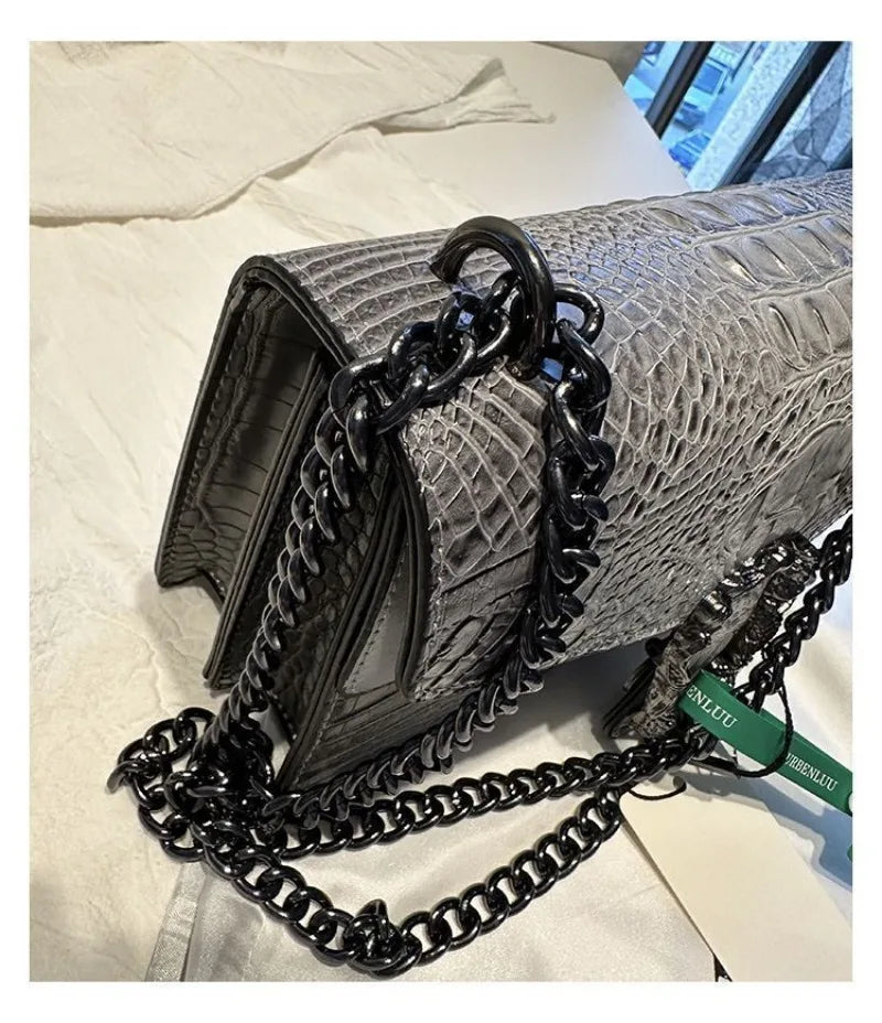Crocodile Pattern Dionysus Underarm Bag