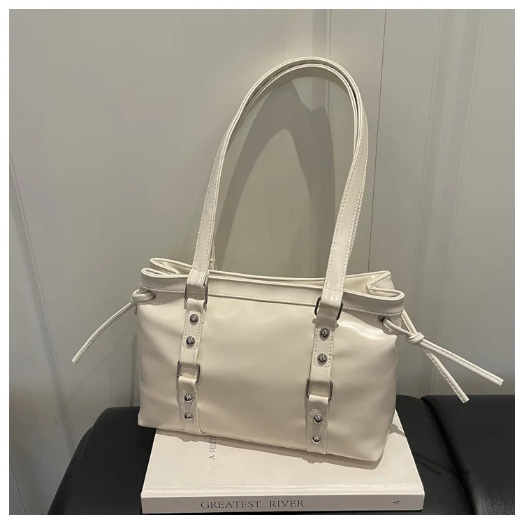 Women's Retro PU Leather Shoulder Tote Bag