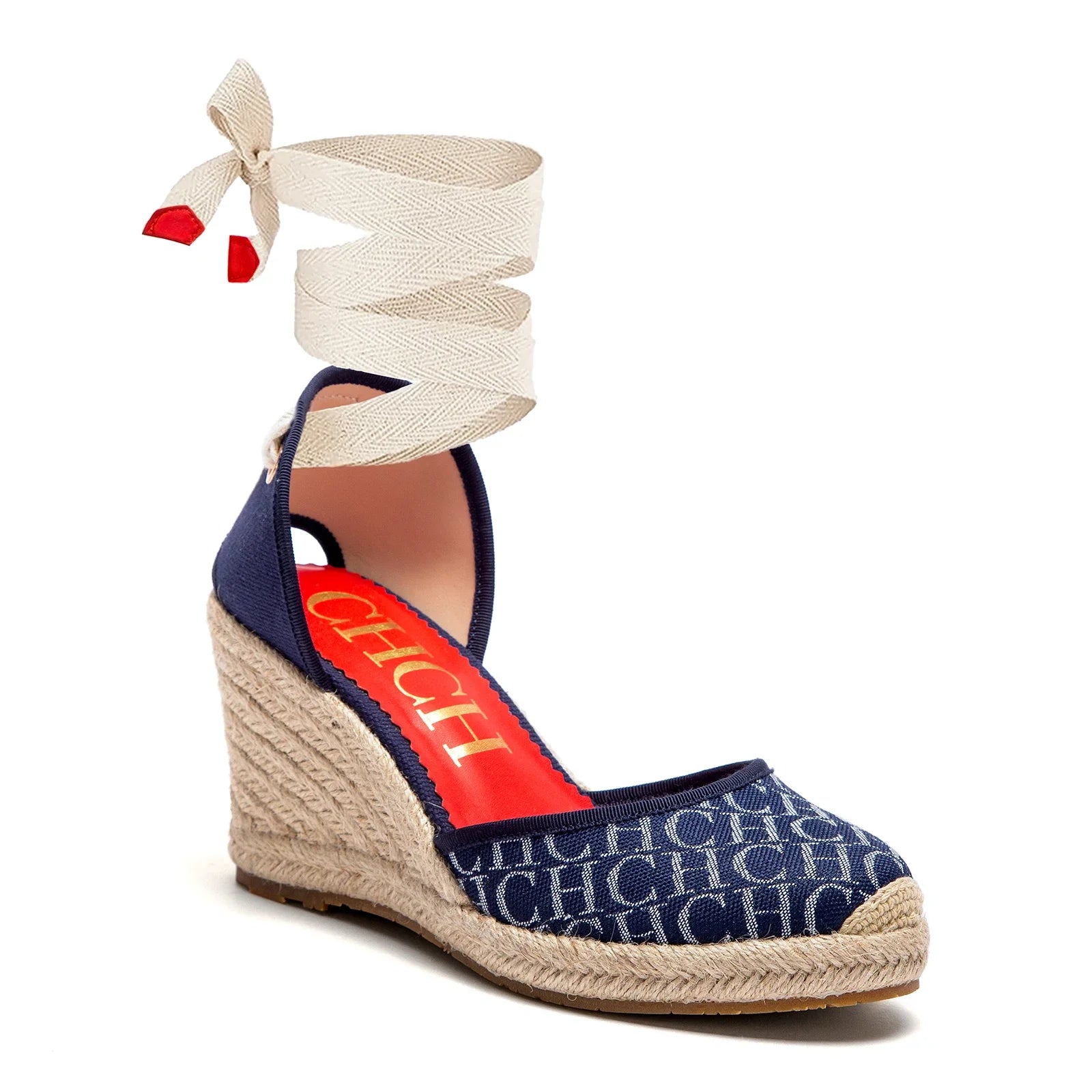 Women's Espadrille Wedge Sandals – Ankle Strap Lace-Up