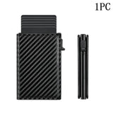 Unisex ANTI RFID Blocking Aluminum Pop-Up Card Holder Multi-Functional Designer Bank ID Card Wallet Business Purse for Men Women
