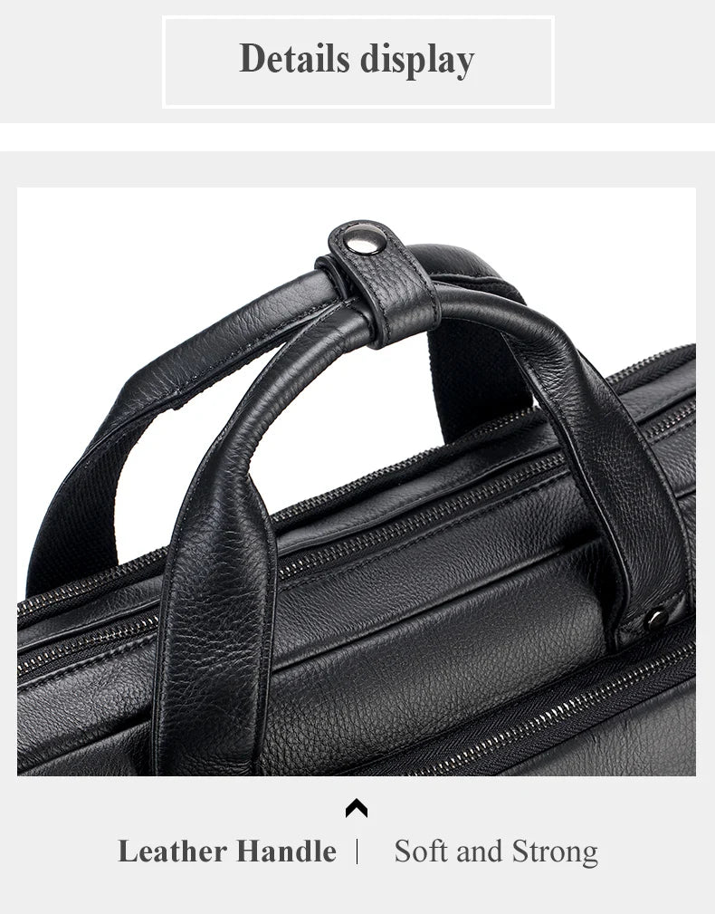 SCHLATUM Genuine Leather Briefcases Hard For Men 16 Inch Office Bussiness Computer Bag Luxury Vintage Handbags