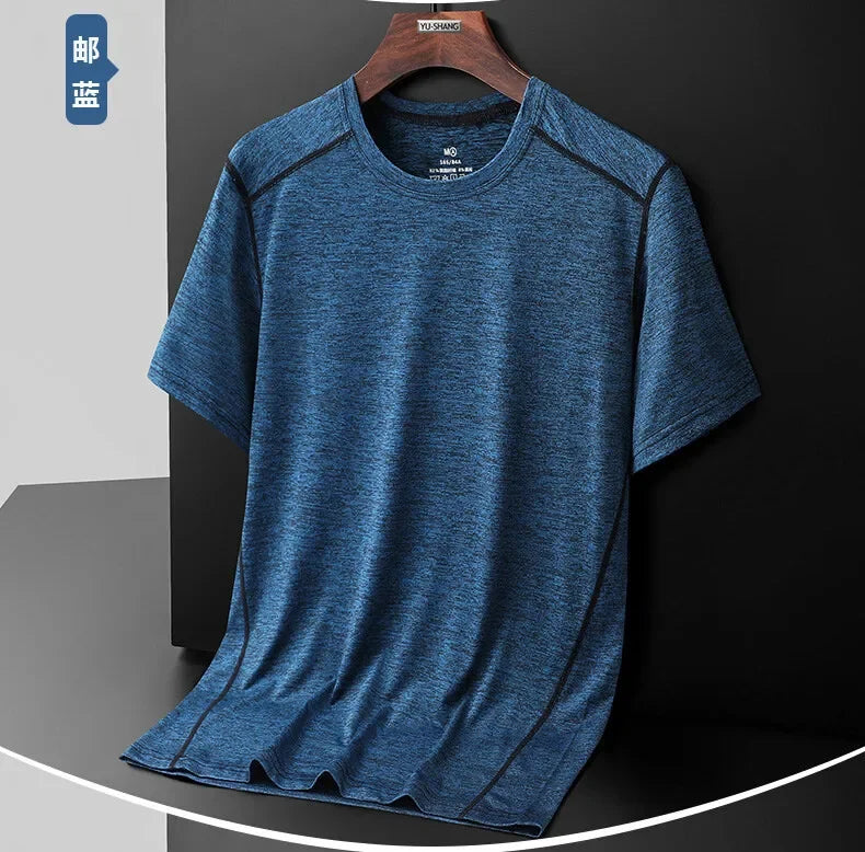Men and Women's Breathable Camping Tee Shirt, Basic Sports Tops, Male and Female T-Shirts, Drop Shipping, Size Up to 8XL, Summer