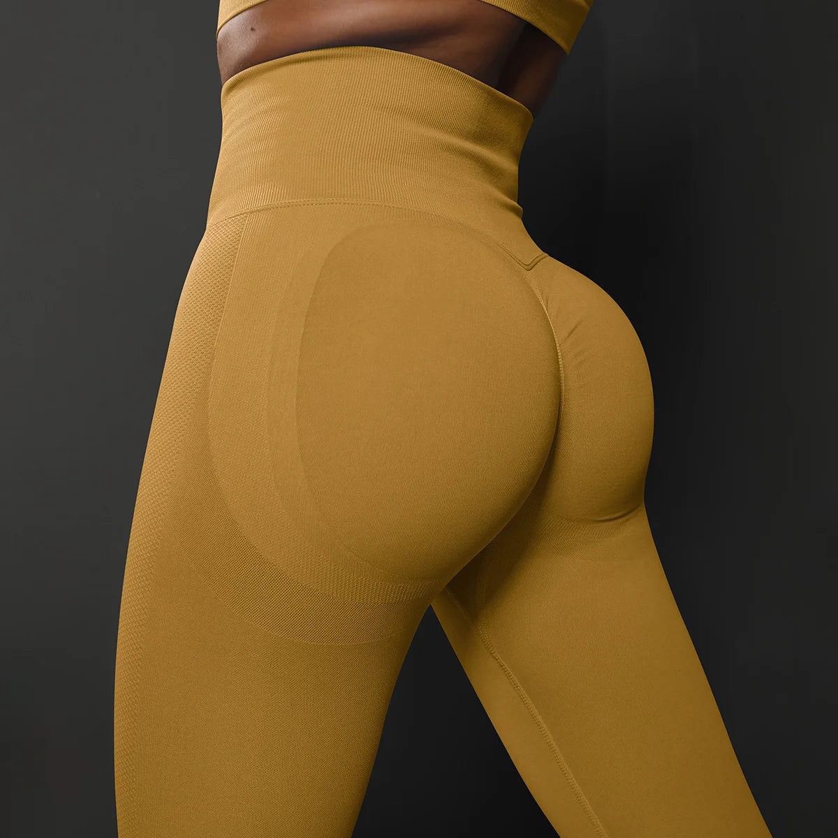 High-Waist Seamless Yoga Leggings – USA-Made Push-Up Fitness & Gym Tights