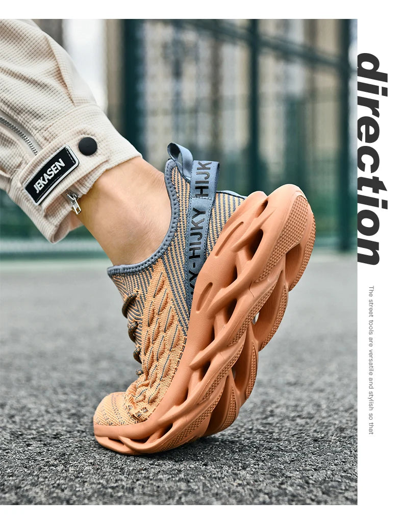 Men's Breathable Mesh Lace-Up Sneakers