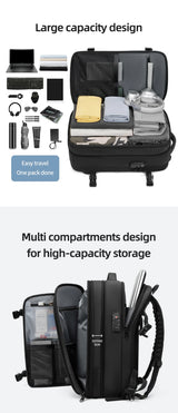Vacuum Compression Travel Backpack – 17" Laptop & Adventure Ready