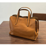 Johnature 2026 Spring New Handbag Genuine Leather Casual Versatile Tote Bag Soft Cowhide Women's Shoulder Crossbody Bag