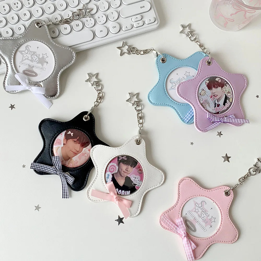 Y2K Korean Fashion Star Bag Pendant Cute Idol 3in Photo Storage Card Album Card Holder Women Decorative Accessories KeychainGift