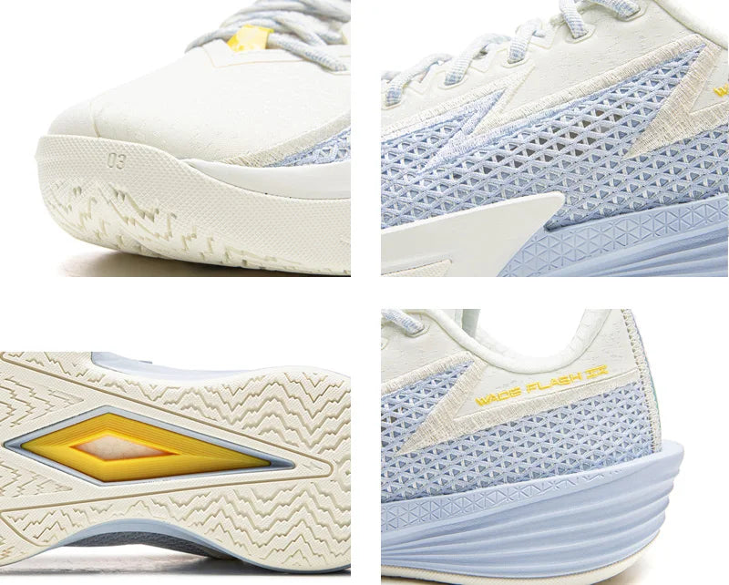 Li-Ning Men's WADE FLASH 2 On Court Basketball Shoes BOOM Cushioning Breathable LiNing Stable Sneaker ABPV013