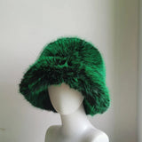 Faux Fur Bucket Hat Hot Warm Imitation Fur Thickened Autumn Winter hat Personality Fishermen Hats for women Bracer Plush hat겨울모자