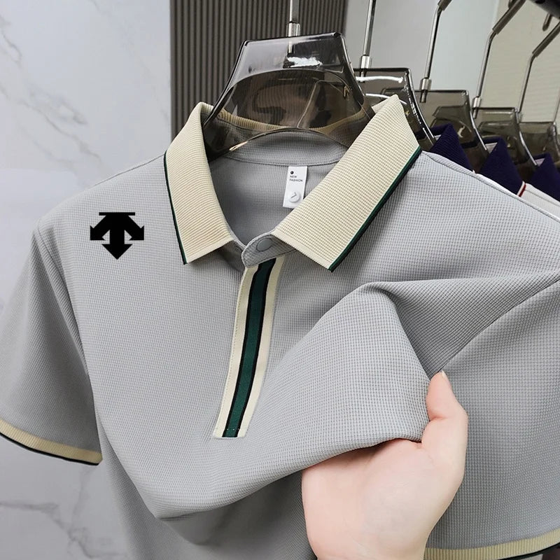 Men's Embroidered Polo Shirt – Breathable Summer Style
