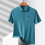 Men's Ice Silk Golf Polo Shirt – 10 Colors, M to 5XL