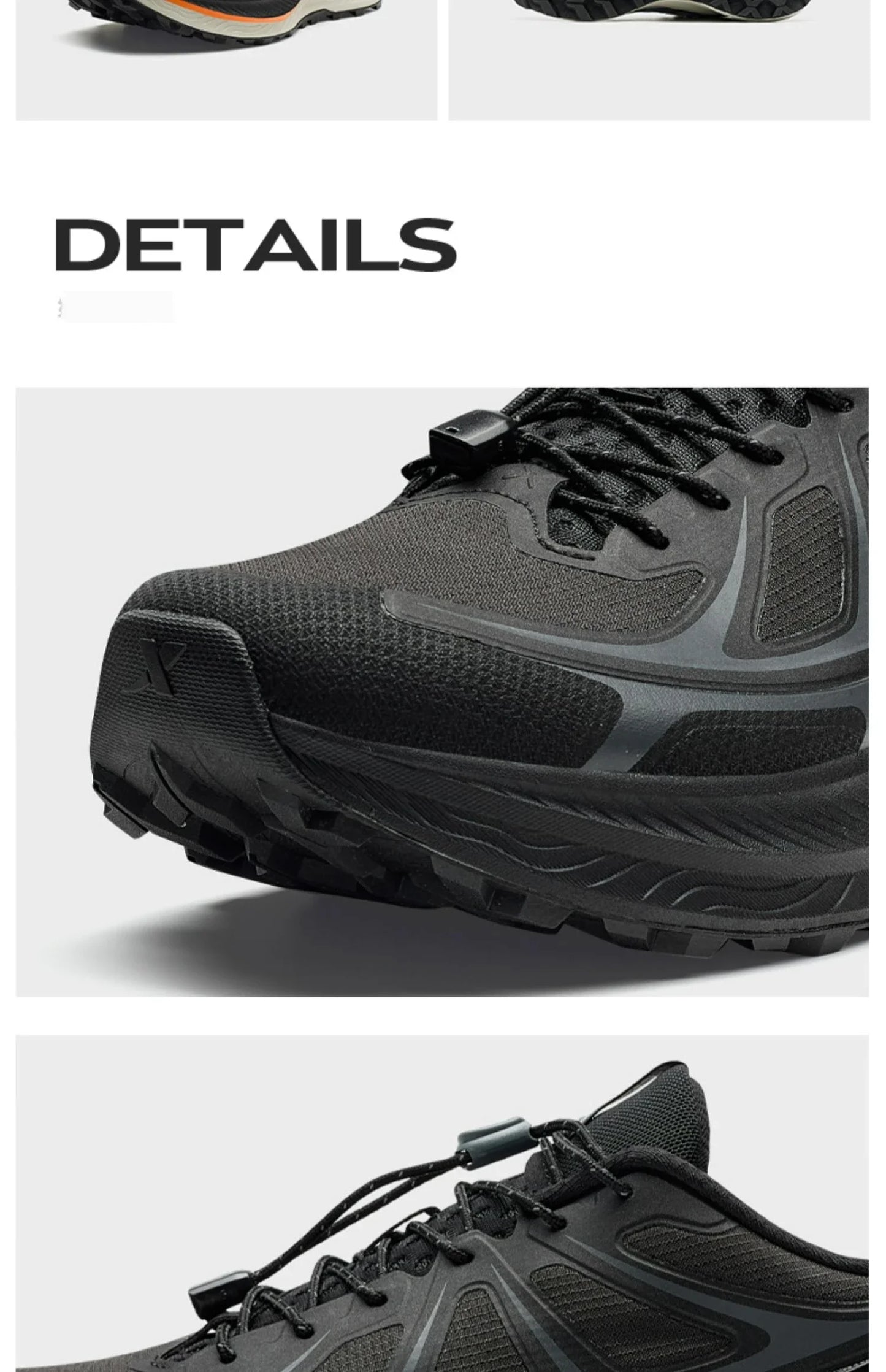 Xtep Men's Hiking Shoes 2025 Summer Anti-slip Wear-resistant Wrapping Shock-absorbing Lightweight Outdoor Sneakers 875319170005