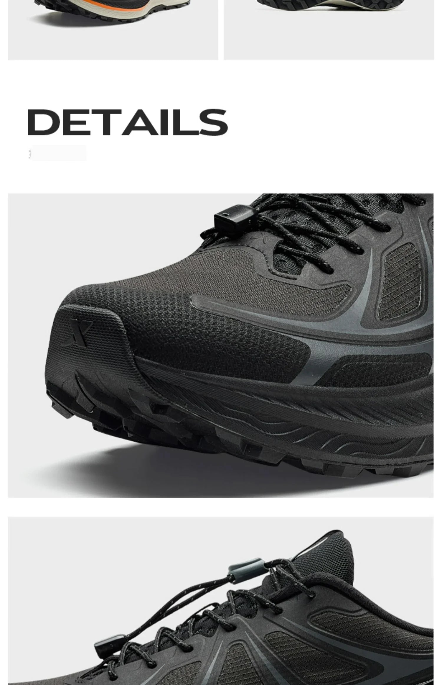 Xtep Men's Hiking Shoes 2025 Summer Anti-slip Wear-resistant Wrapping Shock-absorbing Lightweight Outdoor Sneakers 875319170005