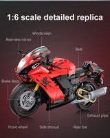 1043PCS CaDA 1:6 Scale Replica "Suzuki Hayabusa" 25th Anniversary Commemorative Edition Building Block Set