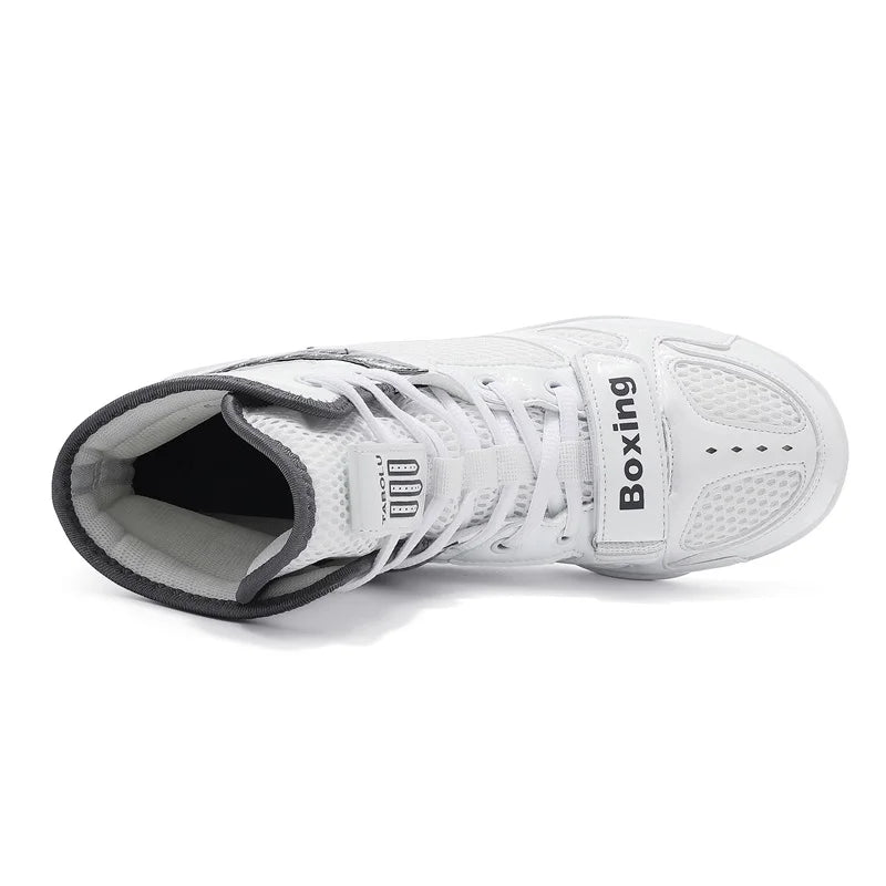 Wrestling Shoes Men 2025 High Top Professional Breathable Mesh Boxing Shoes Wrestling Fighting Sanda Weightlifting Squat Shoes