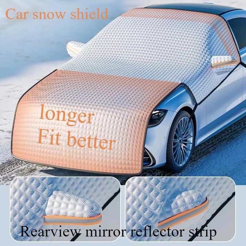 All-Weather Half Car Cover – Windshield & Roof Protection