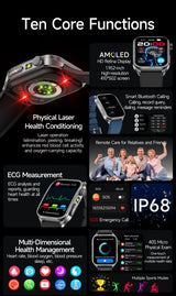 2026Hot AI-GPT Diagosis ECG Health SmartWatch Blood Pressure Lipid Uric Acid 650nm Dual-Probelaser Heart Analysis Smart bracelet