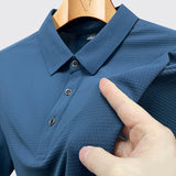 Men's Breathable Mesh Polo Shirt – Ice Silk Summer Top