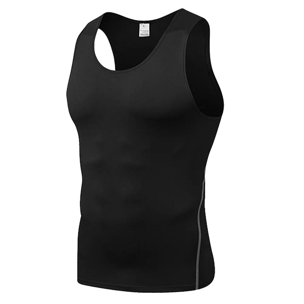 Compression Shirts Men Tummy Control Shapewear Compression Shirt Flat Belly Abdomen Slimming Vest Waist Trainer Fitness Workout