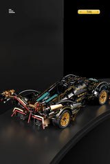 Black V12 Block Roadster RC Tech Racer 1:14DIY Roadster building block assembly Block car toy birthday gift