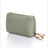 Solid Color Cosmetic Bag Women Makeup Pouch Toiletry Bag Fashion Necessaries Make Up Organizer Case Waterproof Wash Kit