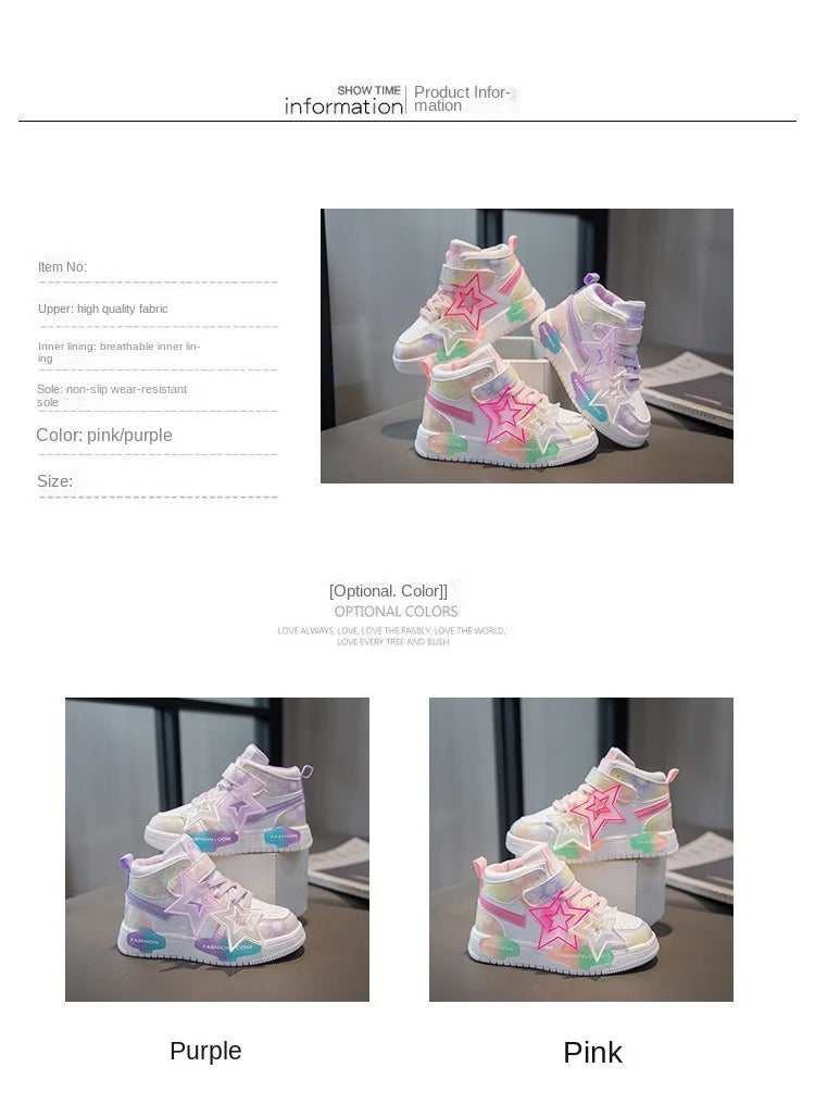 Classic Kids' Leather Fashion Sneakers