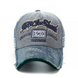 Washed Cotton Baseball Cap with Letter Detail