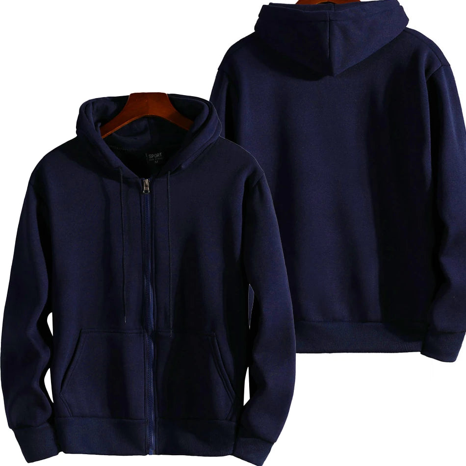2025 New Fashion Zipper Hoodies Women/Men Fashion Long Sleeve Hooded Sweatshirt Casual Autumn Winter Sportwear Solid Clothes