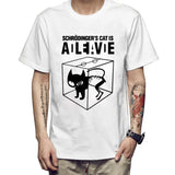 Men's T-shirt Top Quality Cotton Schrodinger's Cat Print Summer Short Sleeve Men T Shirt Casual The Big Bang Theory Mens Tshirt