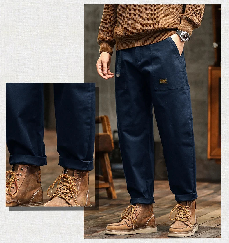 HIQOR Men's Relaxed Cargo Pants – Vintage Safari Style