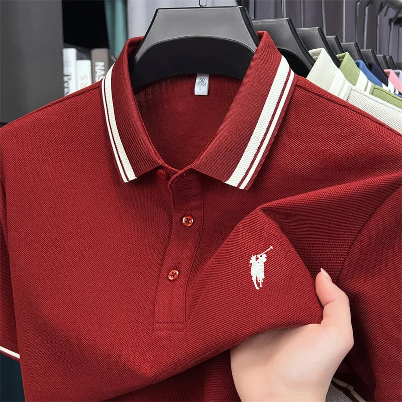 Men's Premium Cotton Polo Shirt | Embroidered Classic Fit