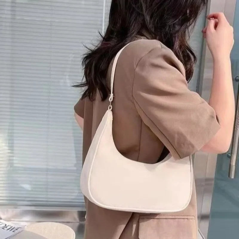 Women Bags Armpit Shoulder Bag Small Shoulder Purse Nylon Underarm Bags Clutch Women  Summer Simple Handbags