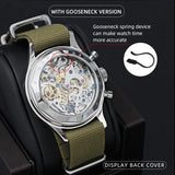 Red Star Retro 1963 Chronograph ST1901 Hand Winding Movement Air Force Pilots Aviation Sapphire Men Mechanical Watch Waterproof