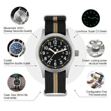 Militado ML05 Vintage Watch VH31 Sweep Second Movement Domed Sapphire Crystal With High Clear AR Coating Luminous 38mm Watches