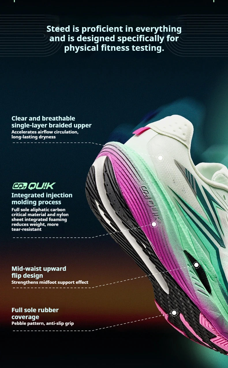 361 Degrees Steed Men's Running Shoes  Breathable Stable Rebound Grippy Durable Marathon Male Sneakers 672612203