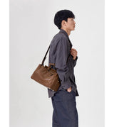 Songmont Travel Bag Vegetable Tanned Cowhide Tote Shoulder Handbag