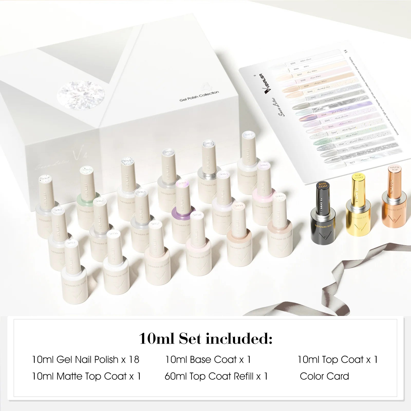 VENALISA VIP Kit 10ml Nail Gel Polish HEMA TPO FREE Gorgeous Colors Gel Pigment Professional Nail Art Long-lasting Gel Varnish