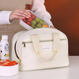 Portable Lunch Bag for OL Women Thermal Insulated Lunch Box Tote Cooler Handbag Waterproof Bento Pouch Office Food Shoulder Bags