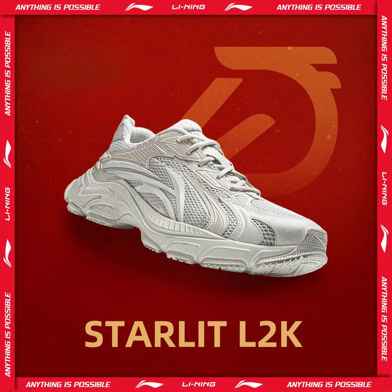 Li-Ning Men's STARLIT L2K Lifestyle Shoes Cushioning Lightweight Rebound Comfortable LiNing Trendy Casual Sneakers AGLW005