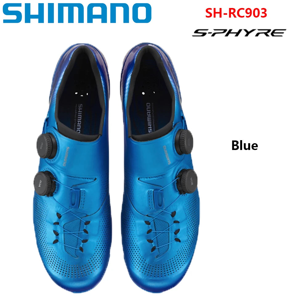 SHIMANO SH-RC903 Road Bike Shoes RC9 RC903PWR S-PHYRE Road Bike Self-locking Shoes Competition Carbon Fiber Bottom Cycling Shoes