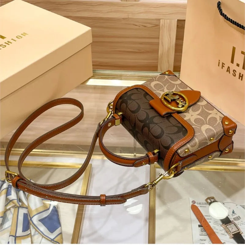 Contrast Color Luxury Box Bag