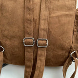 Gothic Punk Backpack Rivets Student School Bag Vintage Duffel Bag with Cross Stud Design Women Large Capacity Travel Bag