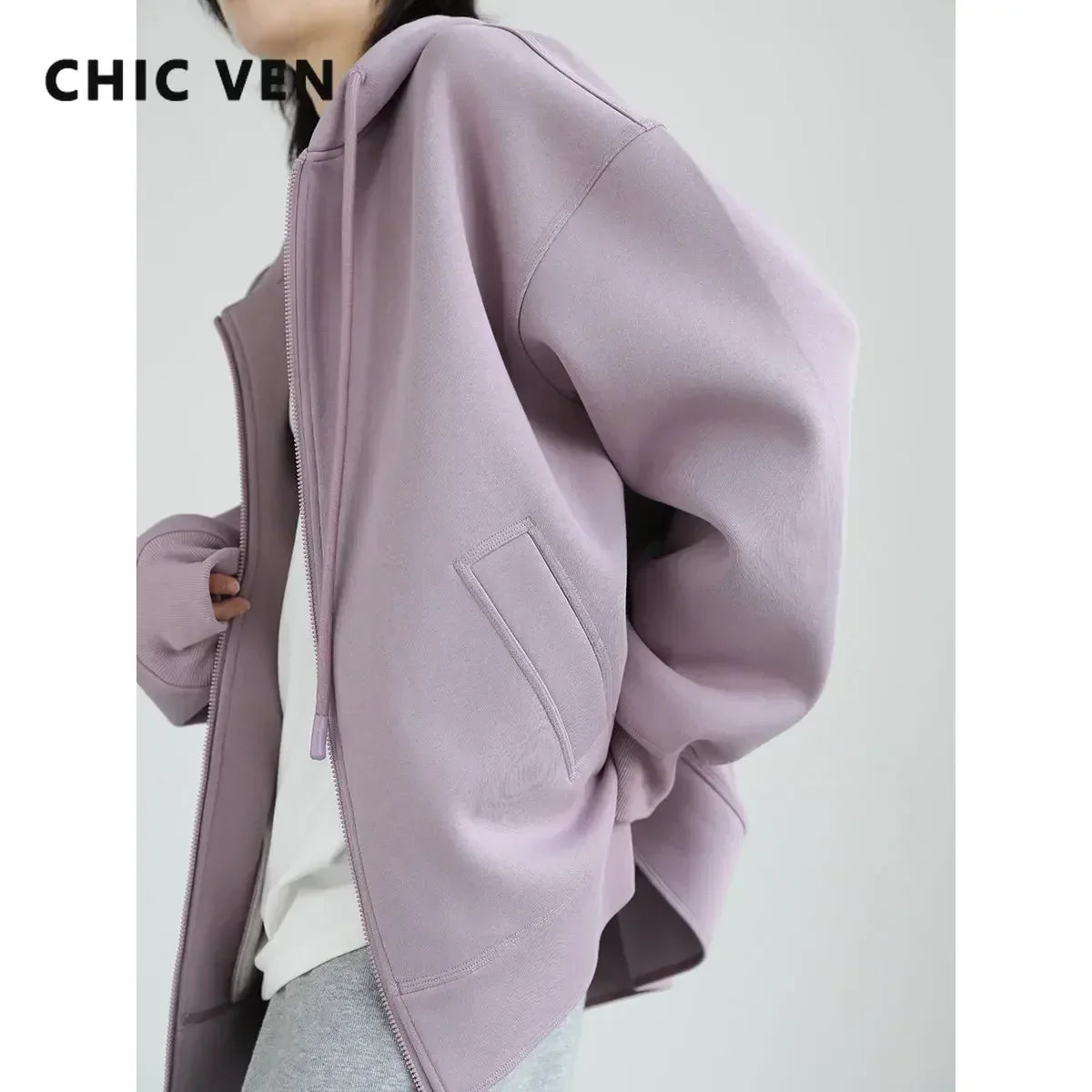 Women’s Relaxed Longline Zip-Up Hoodie