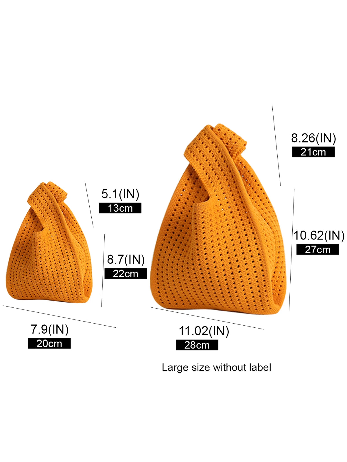 Handmade Knit Handbag Women Mini Shoulder Bag Female Casual Color Wide Stripe Plaid Tote Bag Student Cell Phone Package