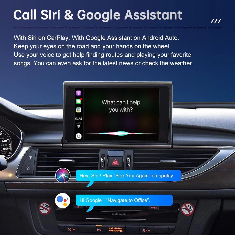 Road Top Wireless CarPlay & Android Auto for Audi A6/A7 2012–2018