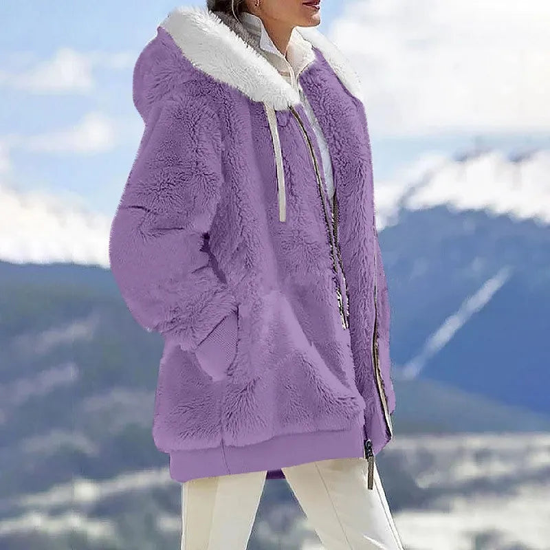 Women’s Casual Autumn & Winter Hooded Fleece Jacket