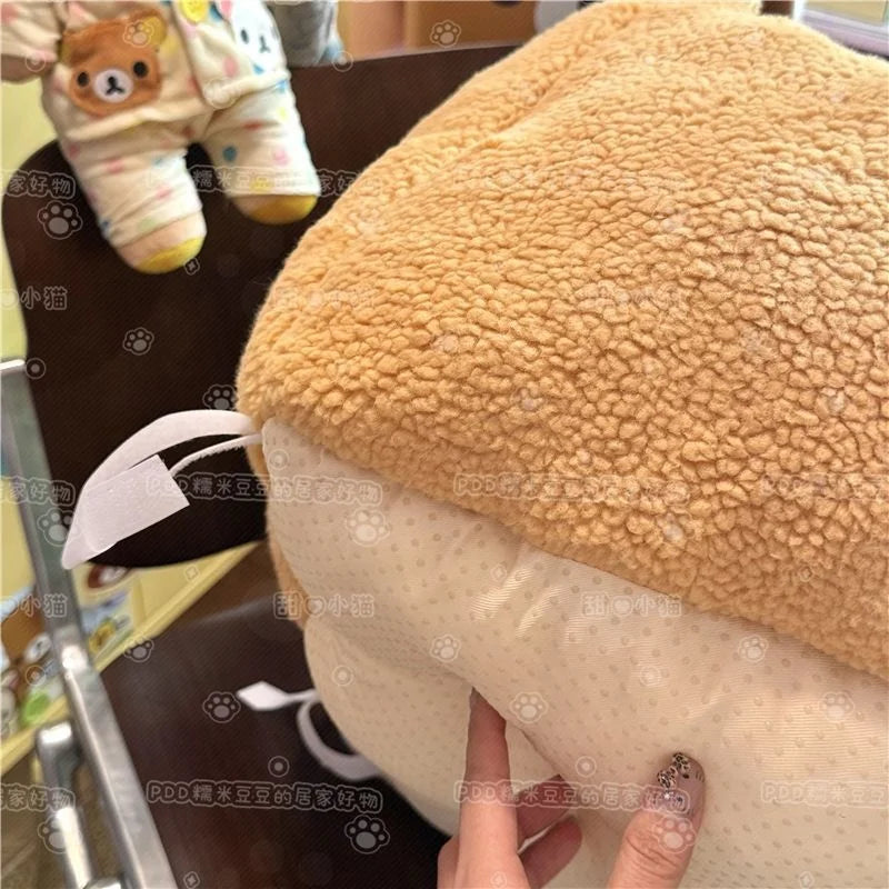Rilakkuma Plush Bolster & Seat Cushion – Cozy Winter Warmth